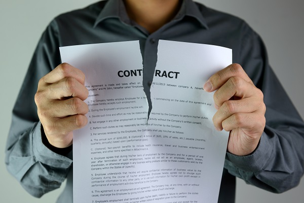 actual breach of contract meaning in telugu