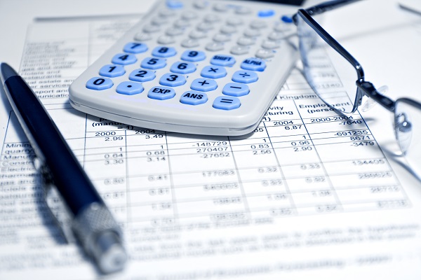 Business concept - closeup view of financial report